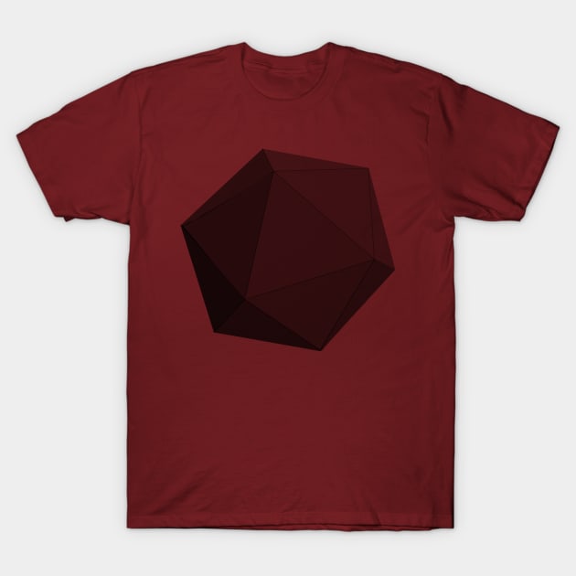 d20 dark - no numbers T-Shirt by CrazyDM